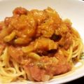 サトモユリア's cooksnap of when they made 海老とツナときのこのトマトクリームパスタ.