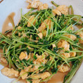 frootique's cooksnap of when they made 豆苗（とうみょう）と卵のふわとろ炒め.