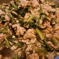 Ｍぱん's cooksnap of when they made 挽肉100ｇ☆ナスとほうれん草の中華炒め.