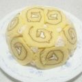 yuli1223's cooksnap of when they made ロールケーキでドームムースケーキ.