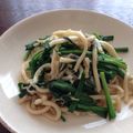 まみらいおん's cooksnap of when they made 豚ひき肉とニラでさっぱり醤油焼きうどん.