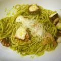 liutan's cooksnap of when they made 蛸とベーコンのジェノベーゼパスタ.