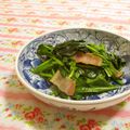赤い電話's cooksnap of when they made ほうれん草とベーコン塩糀のシンプルソテー.