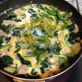 アーモンドくる's cooksnap of when they made 豚肉とほうれん草の卵とじ.
