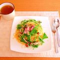ぽんっ！'s cooksnap of when they made 水菜と明太子♪のパスタ.