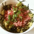 Ｓ大好きママ's cooksnap of when they made 築地風☆アボガドネギトロ丼.