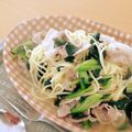 マホイ族の村長's cooksnap of when they made 豚とホウレン草の和風パスタ.