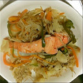 ぴかちゅ、's cooksnap of when they made 【簡単】野菜たっぷり鮭の蒸し焼き.