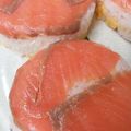 kimimaruo's cooksnap of when they made スモークサーモンの押し寿司♪.