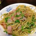 なかいとら's cooksnap of when they made ハムと貝割れの森々パスタ.