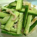 myukitty's cooksnap of when they made キュウリと鶏皮を生姜でサッパリと！.