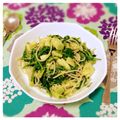 ♪りぼん♪'s cooksnap of when they made 【春待ち】梅と菜花のさっぱり和風パスタ.