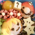 ルキアのママ's cooksnap of when they made キャラ弁!!マリオとピーチ姫♪.
