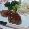 あべこん's cooksnap of when they made お弁当仕様☆豆腐入り和風ハンバーグ.