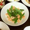 とーちゃ's cooksnap of when they made スナップえんどうとさやえんどうの塩炒め.