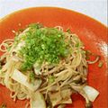 ゆずゴーヤ's cooksnap of when they made 万能たまねぎだれdeきのこスパゲティ.