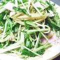 りんごっ。's cooksnap of when they made 水菜とハムのパスタ☆包丁要らず.