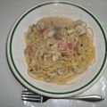 なおりんのママ's cooksnap of when they made きのことベーコンのクリームパスタ.