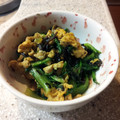 しぐまΣ's cooksnap of when they made ✿春菊と塩こんぶの卵とじ✿.