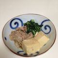 がくよ's cooksnap of when they made 小松菜肉豆腐.