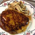 もぐり's cooksnap of when they made ヘルシー☆キノコあんかけ豆腐ハンバーグ.