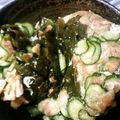 季節外れ's cooksnap of when they made きゅうりとナスとワカメの酢の物♪.