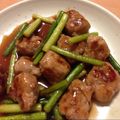 ayaka719's cooksnap of when they made ＊豚こま団子とにんにくの芽の照り炒め＊.