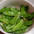 みやのりょうり's cooksnap of when they made サヤエンドウのニンニク炒め.