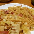 itsuuuki's cooksnap of when they made ベーコンの(今回タケノコ入り)和風パスタ.