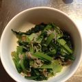 eko＊'s cooksnap of when they made 小松菜とチリメンの梅炒め.