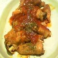 のぽすけ's cooksnap of when they made 巻き巻きポークチャップ風.