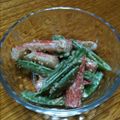 toonworld's cooksnap of when they made 簡単♪スナップエンドウとカニカマのサラダ.