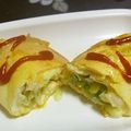 anjizi's cooksnap of when they made 《残り野菜炒め☆リメイク》　チーズ＆卵巻.