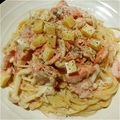 ☆ななぽ☆'s cooksnap of when they made 塩麹鮭の味噌クリームパスタ.