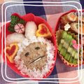 taikoha's cooksnap of when they made 簡単♪　なめこ（白ウサギなめこ）キャラ弁.