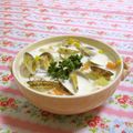 赤い電話's cooksnap of when they made あさりのミルクスープ♡♡♡旬もの.