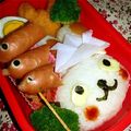 d＊r＊'s cooksnap of when they made 白いうさぎさん☆キャラ弁.