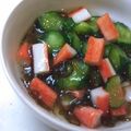 sonop's cooksnap of when they made 簡単！キュウリとカニカマのもずく酢.