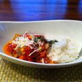 Faiza's cooksnap of when they made 鶏肉とカラフル野菜のトマトクリーム煮込み.