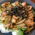 usabootan's cooksnap of when they made 鶏肉のにんにく照り焼き丼☆野菜たっぷり.