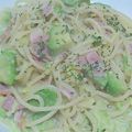 うめちゃああん's cooksnap of when they made アボカドとベーコンのクリームパスタ.