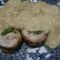 さとみんみん's cooksnap of when they made 鶏のアスパラ巻き☆とろろソース.