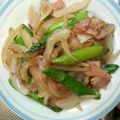 ウランカリン's cooksnap of when they made アスパラ・ベーコンと玉ねぎの簡単ソテー.