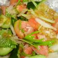 ノゾミーる's cooksnap of when they made トマトとキュウリと水菜とタマネギのサラダ.