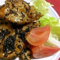 羽尼うに's cooksnap of when they made 黒胡麻が香ばしい！鶏むね肉の甘酢だれ.
