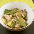 spotorange's cooksnap of when they made きぬさやの卵とじ.