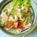 バウンド's cooksnap of when they made サラダうどん☆ごまマヨネーズだれ.