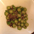 Kuribon62's cooksnap of when they made イカとオクラのわさび醤油和え.
