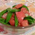 rie-tin's cooksnap of when they made スナップエンドウとトマトの塩糀あえ☆.