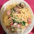 nofx7's cooksnap of when they made あさりと水菜のスープパスタ.
